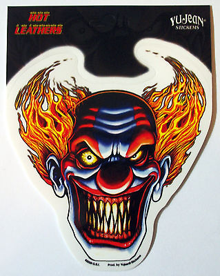 #ad Evil Clown Sticker Decal Fire Hot Leathers Motorcycle Car Notebook Computer $5.99