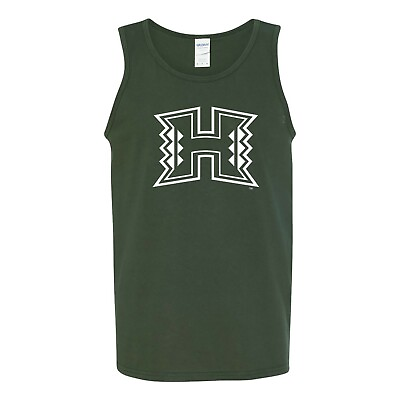 #ad Hawaii Rainbow Warriors Primary Logo University Sports Team Tank Top Forest $23.99