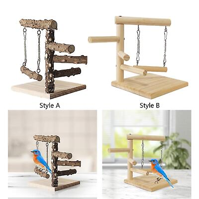 #ad Bird Perch Stand Tabletop Exercise Gym Playground Parrot Playground Bird Gym for $14.26