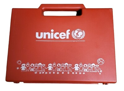 #ad Vintage UNICEF Kids Cube Puzzle Game In Original Red Case 6 Puzzles amp; 4 Pictures $14.99