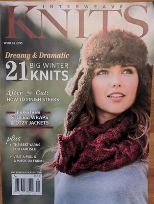 #ad Interweave Knits Magazine Winter 2015 21 Big Winter Knits Wraps Cozy Jackets $10.98