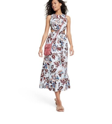 #ad Rhode Women#x27;s Side Cutout Floral Midi Dress with Pockets Size XXS $16.04