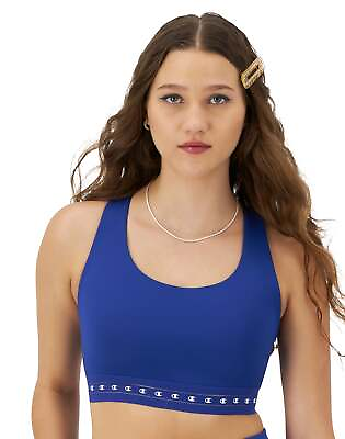 #ad Champion Sports Bra Women#x27;s The Absolute C Logo Double Dry Racerback Smooth $22.50