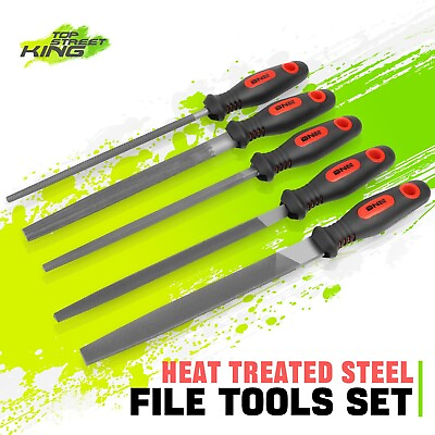 #ad Forged Milled Heat treated Steel Rubber Coat Handle Bastard File Set for Metal $16.99