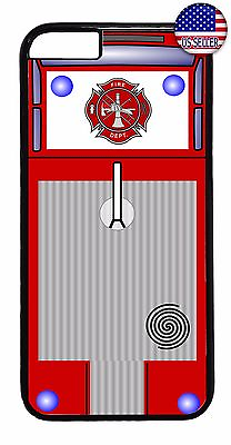 #ad Firefighter CaseiPhone 15 Pro Max 14 Mni 13 12 Funny FIRE TRUCK Hard PU Cover $19.98