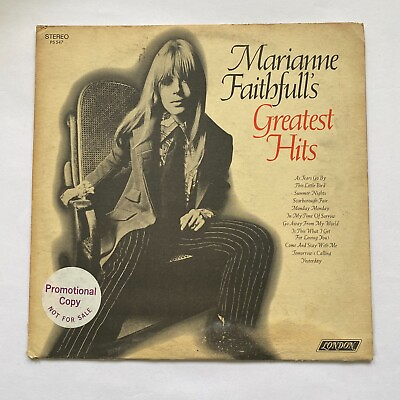 #ad Marianne Faithful#x27;s Greatest Hits 1969 London LP PS 547 PROMO Sticker Vintage $9.99