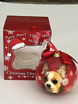 #ad CHIHUAHUA Red Christmas Dog Ornament E amp; S Pets Imports CBO Chihuahua Tan $8.99
