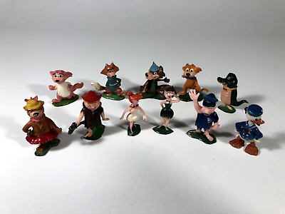 #ad Vintage Marx Tinykins Hanna Barbera Miniatures Flintstones Yogi Disney Top Cat $49.99