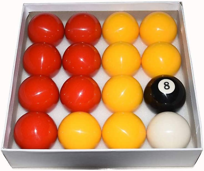 #ad Billiard Balls Red and Yellow Pool Ball Set 2 1 4 Inch Billiards $50.99