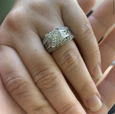 #ad 💍💍 Beautiful 3 Carat Diamond 10k White Gold Engagement Wedding Ring Size 7 💍 $3000.00