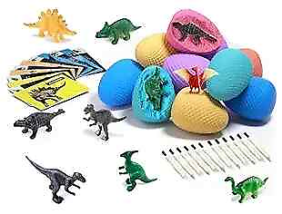 #ad Dinosaur Toys Dinosaur Egg Dig Kit Kids Surprise Eggs Pack with 12 Unique $29.35