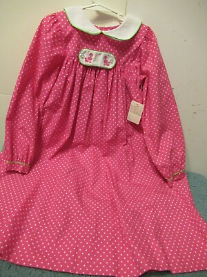 #ad E Girls Kellys Kids Polka dot Medium Dress New poodle $14.99
