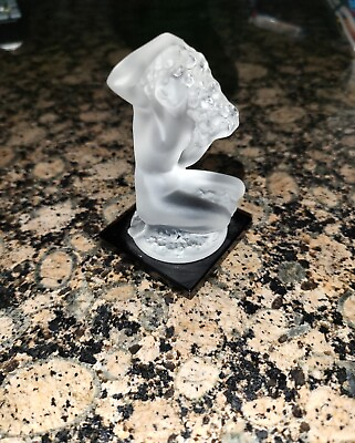 #ad LALIQUE Nude Lady w Hand On Head 1996 COLLECTORS SOCIETY Signed Beautiful Art $299.00