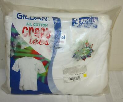 #ad Gildan NIP Unisex Adult Short Sleeve White Heavy Cotton Craft T Shirts Size L $20.99