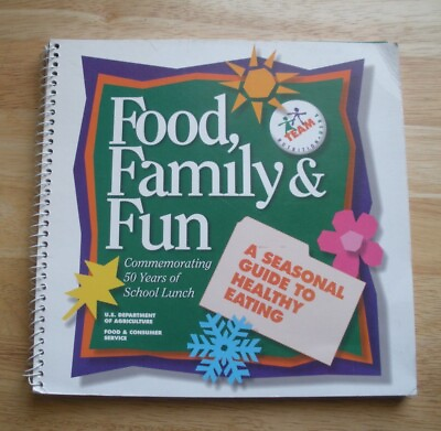 #ad Vintage 1996 Food Family amp; Fun Guide To Healthy Eating Cookbook Recipes  $15.99