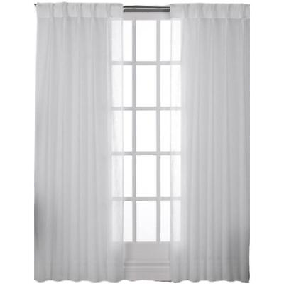 #ad Exclusive Home Belgian Pinch Pleat Sheer Curtains 2 Panels 50in x 84in $29.99