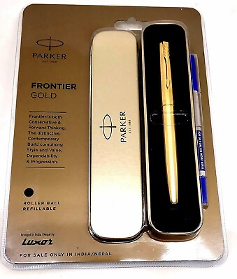 #ad Parker Frontier Gold GT Roller Ball Pen $15.58