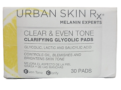 #ad URBAN SKIN Rx Clear amp; Even Tone Clarifying Glycolic Pads 30 Pads Package Vary $10.95