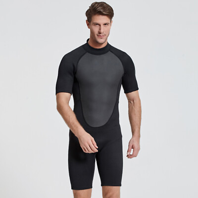 #ad Premium Men#x27;s Wetsuits 2mm Neoprene Diving Snorkeling Surfing Swimming FrontZip $44.99