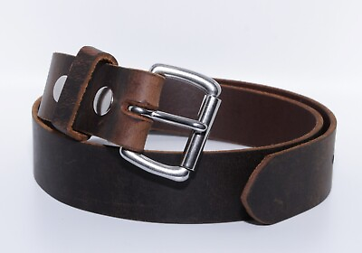 #ad Men#x27;s Genuine Buffalo Leather FULL GRAIN Belt 1 1 2quot; width Handmade By Amish $36.95