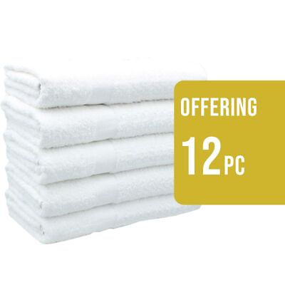 #ad HURBEN HOME Cotton Bath Towel Set Highly Absorbent color White. $50.00
