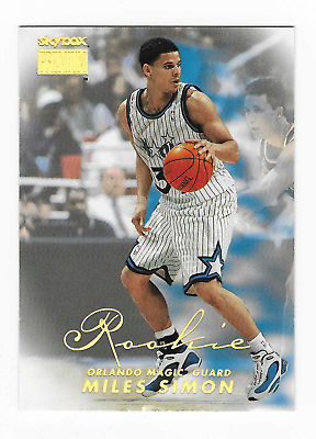 #ad 1998 Skybox Premium Basketball Card Miles Simon Orlando Magic #228 Rookie $3.99
