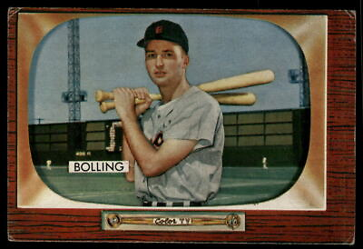 #ad 1955 Bowman Set Break #204b Frank Bolling RC Detroit Tigers $4.99