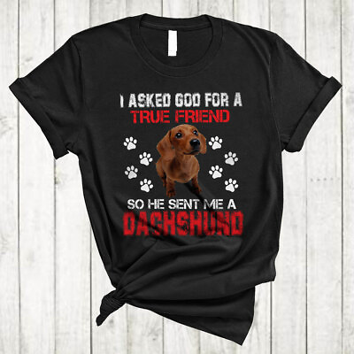 #ad I Asked God For A True Friend He Sent Me A Dachshund Cute Dog Paws ShirtMug $15.25