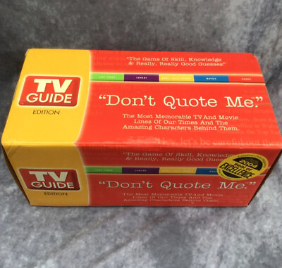 #ad Don#x27;t Quote Me Adult Board Game TV Guide Edition Family Party Trivia $30.00