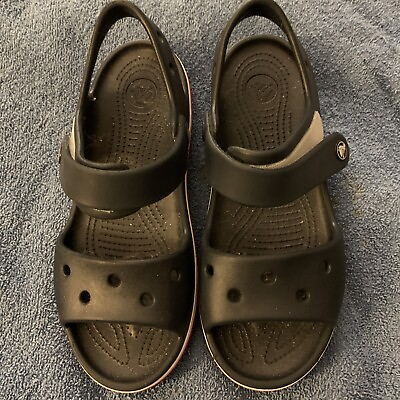 #ad Crocs Kids Dark Blue Sandals Hook amp; Loop Closure Size J2 $12.75
