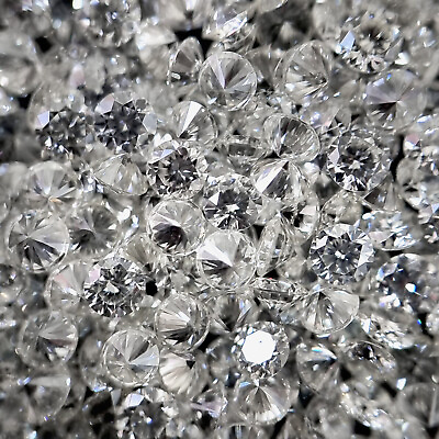 #ad Lab Grown CVD Diamond 200 Pcs Color D Clarity FL Round 0.90 MM Loose Diamond $21.74