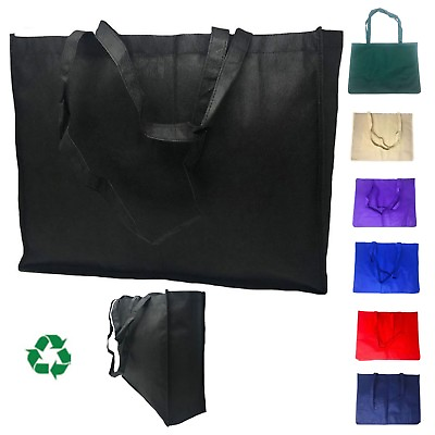 #ad Extra Large Reusable Grocery Shopping Tote Bags Recycled Eco Friendly 20quot; $8.95