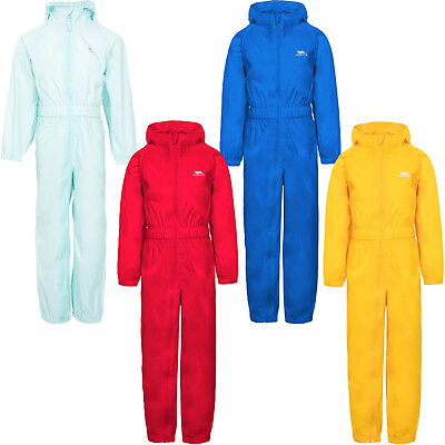 #ad Trespass Kids Youths Button Waterproof Breathable Outdoor Walking Rain Suit $27.50