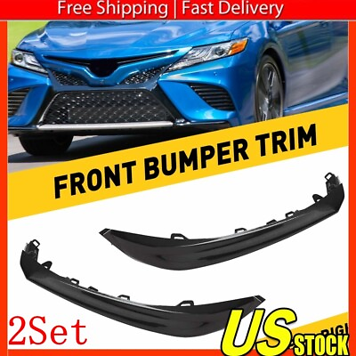 #ad Front Bumper Grille Fit For Trim Molding 2018 2019 2020 Toyota Camry SE XSE 2Set $37.99