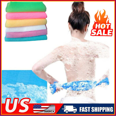 #ad Exfoliating Nylon Bath Shower Towel Washing Scrubbing Cloth Body Cleaning Towel* $2.39