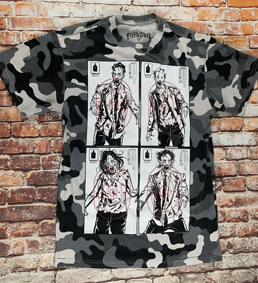 #ad Fifth Sun T Shirt Adult Small Camo Mens Zombie $14.99