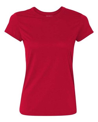 #ad Gildan Ladies Red Performance X Small T Shirt 42000L $5.98