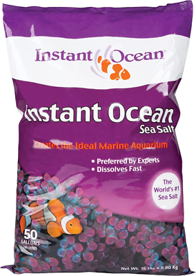 #ad Instant Ocean Sea Salt for Marine Fish Tank Aquariums 50 Gal $26.99