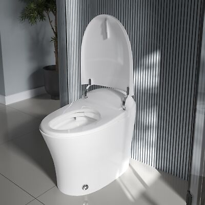 #ad Smart Toilet Bidets Elongated One Piece Toilet Tankless Auto flush 3 Wash Modes $458.05