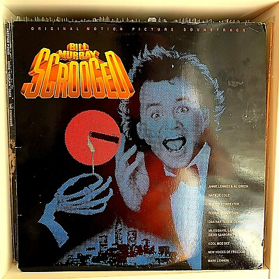 #ad Scrooged Soundtrack 1988 Vinyl Aamp;M Records 1st Press Blue Cover Miles Davis $15.83