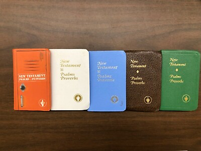 #ad Lot of 5 Mixed Small Pocket Size Gideons BIBLES Psalms Proverbs New Testament $11.00