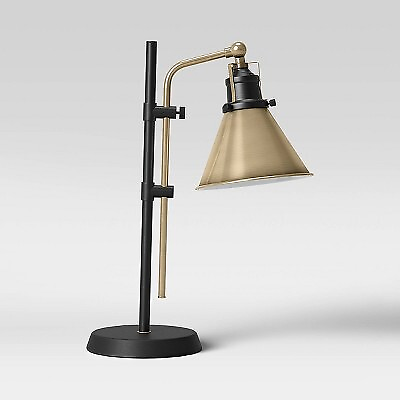 #ad #ad Adjustable Table lamp Includes LED Light Bulb Black Threshold $22.99