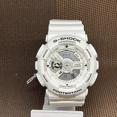 #ad Casio G Shock GA 110MW 7A Marine White Resin Analog Digital Men#x27;s Sport Watch $128.00