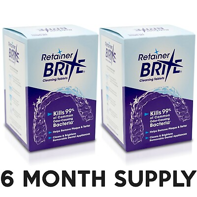 #ad Retainer Brite 2 Pack 6 Months Supply 192 Tablets $28.99
