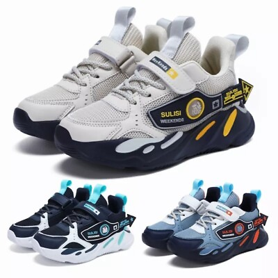 #ad Kids Sneakers Boys Girls Running Shoes Lightweight Breathable School Tennis size $24.46