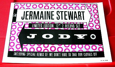 #ad Jermaine Stewart ‎Jody Vintage ORIGINAL 1986 Press Magazine ADVERT 9quot;x 6quot; GBP 1.99