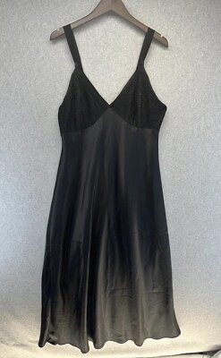 #ad Gilligan amp; Omalley Womens Night Dress Size XXL Black Lightweight Long $12.00