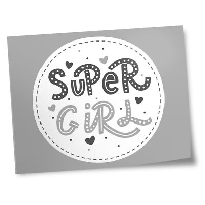 #ad 8x10quot; Prints No frames BW Super Girl Kids Sign #42165 GBP 4.99