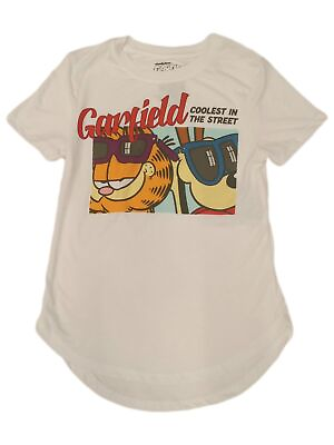 #ad #ad Nickelodeon Jr#x27;s Womens White Garfield and Odie Tee Shirt T shirt $19.99