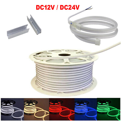 #ad 1 50m DIY LED Strip Light Neon Rope 2835 120led m Waterproof Flexible DC12V 24V $2.99